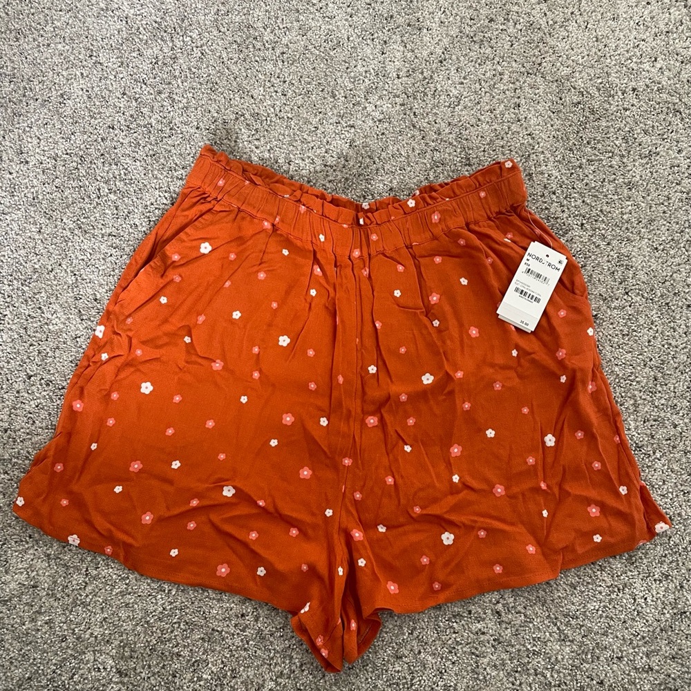 BP High Waist Orange Shorts